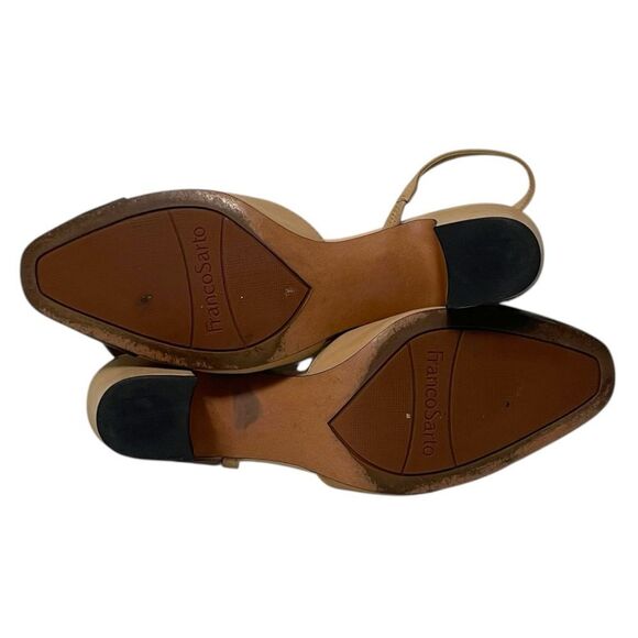 FRANCO SARTO Leather Cap Toe Slingback Heels 6.5 - Picture 7 of 12